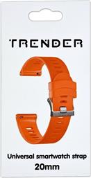 ΛΟΥΡΑΚΙ SILICONE BAND ΓΙΑ UNIVERSAL 20MM - ORANGE TRENDER