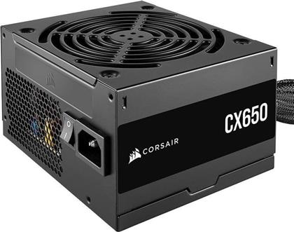 ΤΡΟΦΟΔΟΤΙΚΟ PC CORSAIR CX650, 650W, 80 PLUS BRONZE, ΜΑΥΡΟ