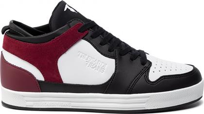 TRUSSARDI JEANS ΑΝΔΡΙΚΑ ΜΠΟΤΑΚΙΑ SNEAKERS ΜΕ SUEDE ΛΕΠΤΟΜΕΡΕΙΕΣ - 77A00191-9Y099999 ΜΠΟΡΝΤΟ TRUSSARDI BAZAAR