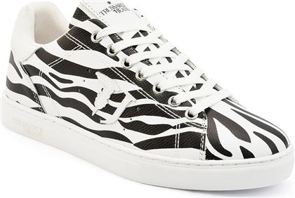 TRUSSARDI JEANS ΓΥΝΑΙΚΕΙΑ SNEAKERS ΜΕ ANIMAL PRINT - 79A00453-9Y099998 ΛΕΥΚΟ TRUSSARDI BAZAAR