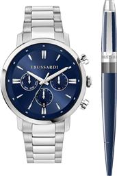 ΣΕΤ ΡΟΛΟΙ ΚΑΙ ΣΤΥΛΟ R2453147018 ΣΚΟΥΡΟ ΜΠΛΕ TRUSSARDI