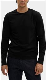 T-SHIRT SLIM FIT A MANICHE LUNGHE IN JERSEY STRETCH CON RICAMO TRUSSARDI