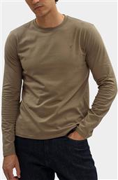 T-SHIRT SLIM FIT A MANICHE LUNGHE IN JERSEY STRETCH CON RICAMO TRUSSARDI