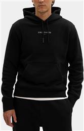 TRUSARDI SWEAT-FELPA CON CAPPUCCIO IN JERSEY DIAGONALE STAMPA TRUSSARDI