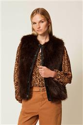 ΓΥΝΑΙΚΕΙΑ ΑΜΑΝΙΚΗ FAUX ΓΟΥΝΑ - 252TP2421 ΚΑΦΕ TWINSET