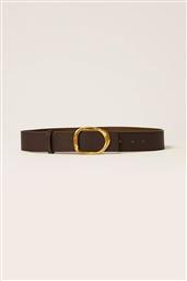 ΓΥΝΑΙΚΕΙΑ ΔΕΡΜΑΤΙΝΗ ΖΩΝΗ ΔΙΠΛΗΣ ΟΨΗΣ ΜΕ ΜΕΤΑΛΛΙΚΗ ΑΓΚΡΑΦΑ - 252TO525A ΚΑΦΕ ΣΚΟΥΡΟ TWINSET