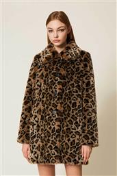 ΓΥΝΑΙΚΕΙΑ FAUX ΓΟΥΝΑ ANIMAL PRINT - 252TP2110 ΚΑΦΕ TWINSET