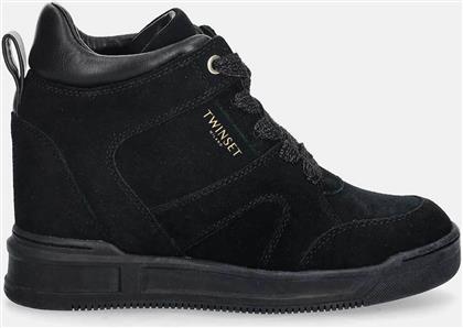 ΓΥΝΑΙΚΕΙΑ SNEAKERS ΜΠΟΤΑΚΙΑ SUEDE - 252TGT016 ΜΑΥΡΟ TWINSET