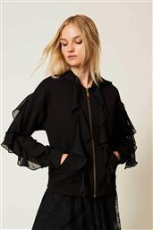 ΓΥΝΑΙΚΕΙΑ ΖΑΚΕΤΑ ΦΟΥΤΕΡ ΜΕ ΒΟΛΑΝ LOOSE FIT - 252LI2NBB ΜΑΥΡΟ TWINSET
