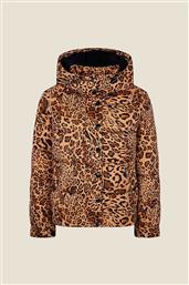 ΓΥΝΑΙΚΕΙΟ ΜΠΟΥΦΑΝ ΚΑΠΙΤΟΝΕ ΜΕ ΚΟΥΚΟΥΛΑ ANIMAL PRINT - 252TP2450 ΚΑΦΕ TWINSET