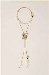 ΓΥΝΑΙΚΕΙΟ ΚΟΛΙΕ ΜΕ ΠΕΡΛΕΣ ΚΑΙ ΛΟΥΛΟΥΔΙ - 252TO5380 ΧΡΥΣΟ TWINSET