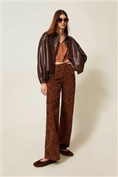ΓΥΝΑΙΚΕΙΟ ΠΑΝΤΕΛΟΝΙ ANIMAL PRINT STRAIGHT FIT - 252TP2580 ΚΑΦΕ TWINSET