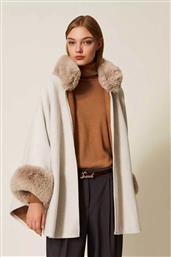 ΓΥΝΑΙΚΕΙΟ ΠΟΝΤΣΟ ΜΕ FAUX ΓΟΥΝΙΝΕΣ ΛΕΠΤΟΜΕΡΕΙΕΣ - 252TO5130 ΕΚΡΟΥ TWINSET