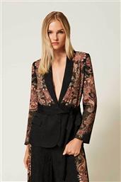ΓΥΝΑΙΚΕΙΟ ΣΑΚΑΚΙ JACQUARD ΜΕ ALL-OVER PRINT - 252TP2040 ΜΑΥΡΟ TWINSET