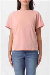 ΓΥΝΑΙΚΕΙΟ T-SHIRT ΜΕ ALL-OVER ΑΝΑΓΛΥΦΟ ΛΟΓΟΤΥΠΟ - 252TP2055 ΡΟΖ TWINSET