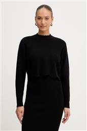 ΠΟΥΛΟΒΕΡ ΜΕ ΠΡΟΣΘΗΚΗ ΜΑΛΛΙΟΥ ΧΡΩΜΑ: ΜΑΥΡΟ, 252TT3210 TWINSET