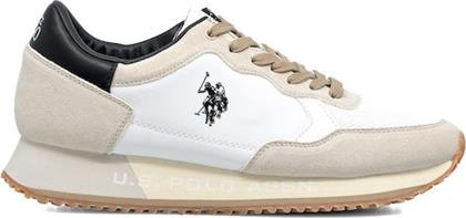 ΑΝΔΡΙΚΑ SNEAKERS CLEEF006-WHI-BLK01 ΛΕΥΚΟ US POLO ASSN