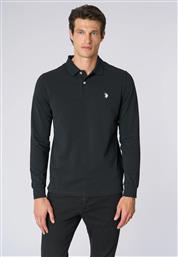 ΑΝΔΡΙΚΗ ΜΠΛΟΥΖΑ ΜΑΚΡΥΜΑΝΙΚΗ POLO US42 177 003-1-199 ΜΑΥΡΟ US POLO ASSN
