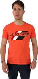 ΑΝΔΡΙΚΟ T-SHIRT LUCA ΜΕ ΣΤΑΜΠΑ 6528853224-325 ΠΟΡΤΟΚΑΛΙ US POLO ASSN