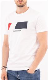 ΑΝΔΡΙΚΟ T-SHIRT LUCA ΜΕ ΣΤΑΜΠΑ 6751950313-100 ΛΕΥΚΟ US POLO ASSN