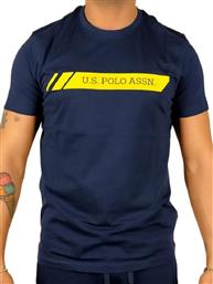 ΑΝΔΡΙΚΟ T-SHIRT LUCA ΜΕ ΣΤΑΜΠΑ 6752050313-177 ΜΠΛΕ US POLO ASSN