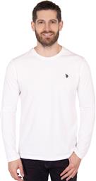 . ΑΝΔΡΙΚΟ T-SHIRT ΜΑΚΡΥΜΑΝΙΚΟ WILL US40 168 003-101 ΛΕΥΚΟ US POLO ASSN