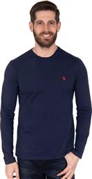 . ΑΝΔΡΙΚΟ T-SHIRT ΜΑΚΡΥΜΑΝΙΚΟ WILL US40 168 003-179 ΜΠΛΕ US POLO ASSN