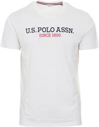 ΑΝΔΡΙΚΟ T-SHIRT MICK ΜΕ ΣΤΑΜΠΑ 6736049351-100 ΛΕΥΚΟ US POLO ASSN