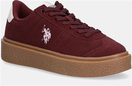 ΑΘΛΗΤΙΚΑ JODY002 ΧΡΩΜΑ: ΜΠΟΡΝΤΟ, JODY002W/EU1 US POLO ASSN