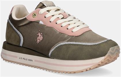 ΑΘΛΗΤΙΚΑ SACHA009C ΧΡΩΜΑ: ΠΡΑΣΙΝΟ, SACHA009W/ENH1 US POLO ASSN