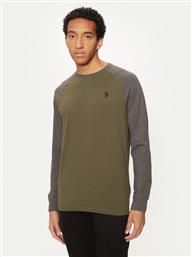 LONGSLEEVE MUP1588 ΠΡΑΣΙΝΟ REGULAR FIT US POLO ASSN