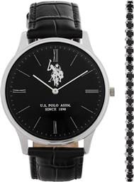ΣΕΤ ΡΟΛΟΙ & ΒΡΑΧΙΟΛΙ JEREMY USP6391TW ΜΑΥΡΟ US POLO ASSN