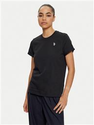 T-SHIRT WUP0634 ΜΑΥΡΟ REGULAR FIT US POLO ASSN