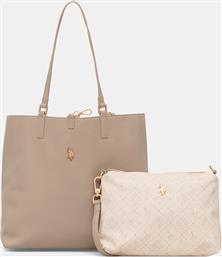ΤΣΑΝΤΑ ΔΥΟ ΟΨΕΩΝ MALIBU ΧΡΩΜΑ: ΜΠΕΖ, BEUM08706WVP US POLO ASSN
