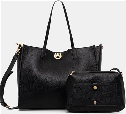 ΤΣΑΝΤΑ MIDDLETON ΧΡΩΜΑ: ΜΑΥΡΟ, BIU0M8868WVP US POLO ASSN