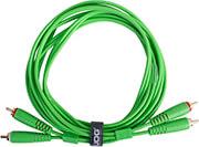 GEAR U97001GR ULTIMATE AUDIO CABLE SET RCA - RCA GREEN STRAIGHT 1.5M UDG