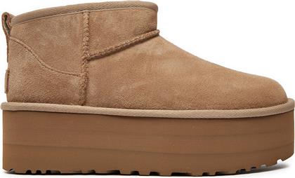 ΜΠΟΤΕΣ ΧΙΟΝΙΟΥ CLASSIC ULTRA MINI PLATFORM 1135092 ΜΠΕΖ UGG από το EPAPOUTSIA