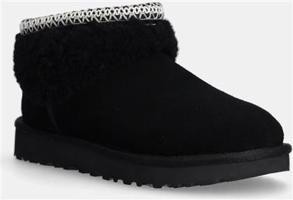 ΜΠΟΤΕΣ ΣΟΥΕΤ CLASSIC ULTRA MINI MAXI CURLY ΧΡΩΜΑ: ΜΑΥΡΟ, 1158263-BLK UGG