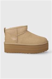 ΜΠΟΤΕΣ ΣΟΥΕΤ CLASSIC ULTRA MINI PLATFORM ΧΡΩΜΑ: ΜΠΕΖ, 1135092 UGG