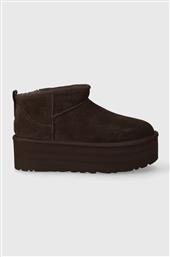 ΜΠΟΤΕΣ ΣΟΥΕΤ CLASSIC ULTRA MINI PLATFORM ΧΡΩΜΑ: ΚΑΦΕ, 1135092 F31135092 UGG