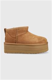 ΜΠΟΤΕΣ ΣΟΥΕΤ W CLASSIC ULTRA MINI PLATFORM , ΧΡΩΜΑ: ΚΑΦΕ F30 UGG