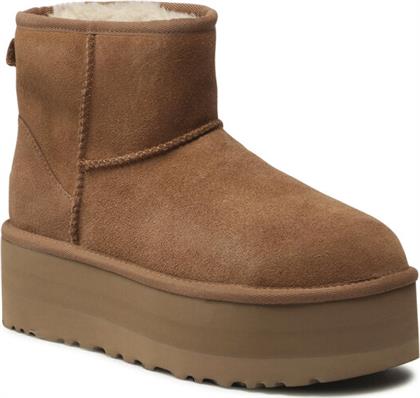 ΜΠΟΤΕΣ ΧΙΟΝΙΟΥ W CLASSIC MINI PLATFORM 1134991 ΚΑΦΕ UGG