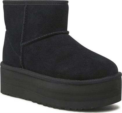 ΜΠΟΤΕΣ ΧΙΟΝΙΟΥ W CLASSIC MINI PLATFORM 1134991 ΜΑΥΡΟ UGG