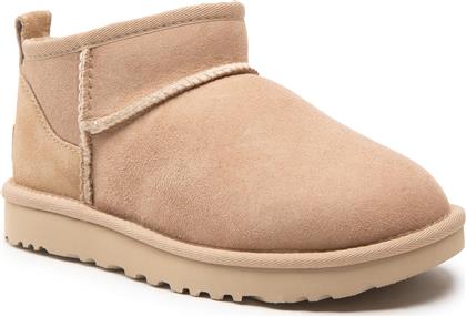 ΜΠΟΤΕΣ ΧΙΟΝΙΟΥ W CLASSIC ULTRA MINI 1116109 ΜΠΕΖ UGG από το EPAPOUTSIA