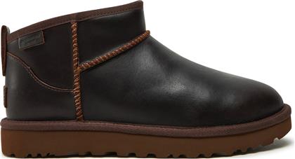 ΜΠΟΤΕΣ ΧΙΟΝΙΟΥ W CLASSIC ULTRA MINI LTHR REGEN 1163490 ΚΑΦΕ UGG