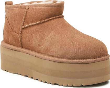ΜΠΟΤΕΣ ΧΙΟΝΙΟΥ W CLASSIC ULTRA MINI PLATFORM 1135092 ΚΑΦΕ UGG
