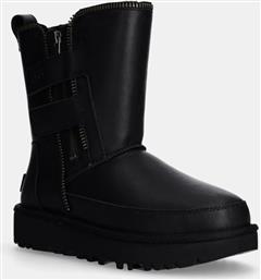 ΔΕΡΜΑΤΙΝΕΣ ΜΠΟΤΕΣ CLASSIC SHORT MOTO BOOT ΧΡΩΜΑ: ΜΑΥΡΟ, 1164710-BLK UGG