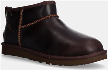 ΔΕΡΜΑΤΙΝΕΣ ΜΠΟΤΕΣ CLASSIC ULTRA MINI LTHR REGEN ΧΡΩΜΑ: ΚΑΦΕ, 1158191-IWD UGG