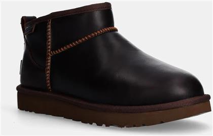 ΔΕΡΜΑΤΙΝΕΣ ΜΠΟΤΕΣ CLASSIC ULTRA MINI LTHR REGEN ΧΡΩΜΑ: ΚΑΦΕ, 1163490-IWD UGG