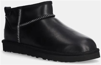 ΔΕΡΜΑΤΙΝΕΣ ΜΠΟΤΕΣ CLASSIC ULTRA MINI LTHR REGEN ΧΡΩΜΑ: ΜΑΥΡΟ, 1158191-BLK UGG